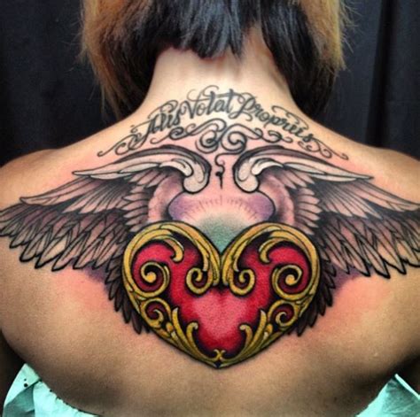 heart with wings tatoo